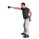 Sport-Thieme Kettlebell "Gummibelagt med riflet krom-greb" 4 kg