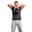 Sport-Thieme Kettlebell "Gummibelagt med riflet krom-greb" 4 kg