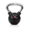 Sport-Thieme Kettlebell "Gummiert mit gerändeltem Chrom-Griff" 8 kg