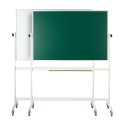 Drehgestelltafel "Fahrbar" Whiteboard/Kreidetafel, 180x100 cm