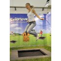 Eurotramp Jordtrampolin Kids Tramp "Playground Mini" Firkantet springdug, Med faldsikringsplader, Uden ekstra belægning