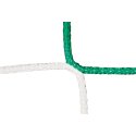 Fußballtornetz für Großfeld-Fußballtor, mit Schachbrettmuster,  knotenlos Grün-Weiß