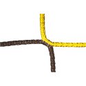 Fußballtornetz für Großfeld-Fußballtor, mit Schachbrettmuster,  knotenlos Gelb-Schwarz