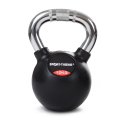 Sport-Thieme Kettlebell "Gummibelagt med riflet krom-greb" 10 kg