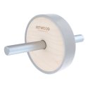 Fitwood Mavetræner "Ab Wheel Kivi" Træ natur/sølv