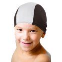 Sport-Thieme Schwimmkappen-Set "Textil" Schwarz-Weiß  , Kinder