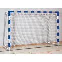 Sport-Thieme Handballtor in Bodenhülsen stehend, 3x2 m Verschraubte Eckverbindungen, Blau-Silber