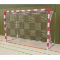 Sport-Thieme Handballtor frei stehend, 3x2 m Verschraubte Eckverbindungen, Rot-Silber