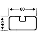 Transportrollen für freistehende Tore Rechteckprofil 80x40 mm, Profilnut normal