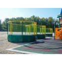 Akrobat Trampolin "Gallus" Grøn-gul, 360 cm