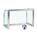 Sport-Thieme Mini-fodboldmål "Professional Kompakt", Alu-Naturblank 1,20x0,80 m, Inkl. net, grøn (Maskestr. 10 cm)