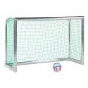 Sport-Thieme Mini-fodboldmål "Professional Kompakt", Alu-Naturblank 1,80x1,20 m, Inkl. net, grøn (maskestr. 4,5 cm)