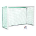 Sport-Thieme Mini-Fußballtor "Professional Kompakt", Weiß-Pulverbeschichtet 2,40x1,60 m, Inkl. Netz, grün (MW 4,5 cm)