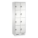 C+P Fächerschrank
 "S 3000 Evolo" mit Sockel (4 Fächer übereinander) 180x60x50 cm/ 8 Fächer, Lichtgrau (RAL 7035)