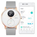 Nokia Steel HR - Fitnessuhr mit Herzfrequenz- & Aktivitätsmessung 36 mm, Weiß/Rosé Gold