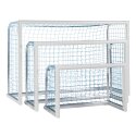 Sport-Thieme Mini-Fußballtor "Professional Kompakt", Weiß-Pulverbeschichtet 1,20x0,80 m, Inkl. Netz, blau (MW 10 cm)