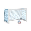 Sport-Thieme Mini-Fußballtor "Professional Kompakt", Weiß-Pulverbeschichtet 1,20x0,80 m, Inkl. Netz, blau (MW 4,5 cm)