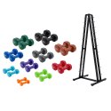 Sport-Thieme Fausthantel-Set "Vinyl" 1–10 kg, mit Ablageständer