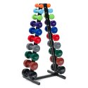 Sport-Thieme Fausthantel-Set "Vinyl" 1–10 kg, mit Ablageständer