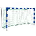 Sport-Thieme Handballtor frei stehend, 3x1,60 m Alu-Gussformteil-Eckverbindung, Blau-Silber