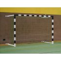 Sport-Thieme Handballtor mit Wandbefestigung, schwenkbar inkl. Netzbefestigung SimplyFix Schwarz-Silber