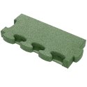 Gum-tech Randstück "Gerade" für Fallschutzplatten 6 cm, Grün