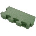Gum-tech Randstück "Gerade" für Fallschutzplatten 8 cm, Grün