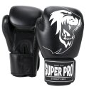 Super Pro Boxhandschuhe "Warrior" 14 oz., Schwarz-Weiß, Schwarz-Weiß, 14 oz.