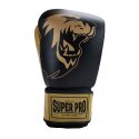 Super Pro Boxhandschuhe "Undisputed" Schwarz-Gold, Größe XS