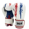 Super Pro "Talent" Boxing Gloves White/red/blue