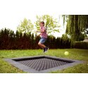 Eurotramp Bodentrampolin Kids Tramp "Playground XL" Sprungtuch eckig, Mit Fallschutzplatten, Ohne Zusatzbeschichtung