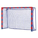 Sport-Thieme Handballtor "Colour" mit anklappbaren Netzbügeln Standard, Tortiefe 1 m, Rot-Blau