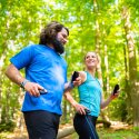 Laufmaus Lauftrainer by Dr. med. Schüler Large, Schwarz mit dunkelblauem Band