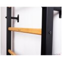 BenchK Sprossenwand Fitness-System "721", mit fest montierter Klimmzugstange 721B, Schwarz