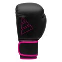 Adidas Boxhandschuhe "Hybrid 80" Schwarz-Pink, 8 oz.
