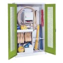 C+P Sports equipment cabinet Viridian green (RDS 110 80 60), Light grey (RAL 7035), Ergo-Lock recessed handle, Single closure