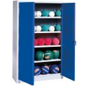 C+P Ball Cabinet Gentian blue (RAL 5010), Light grey (RAL 7035), Single closure, Ergo-Lock recessed handle