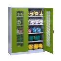 C+P Ball Cabinet Viridian green (RDS 110 80 60), Light grey (RAL 7035), Single closure, Ergo-Lock recessed handle
