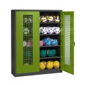 C+P Ball Cabinet Viridian green (RDS 110 80 60), Anthracite (RAL 7021), Single closure, Ergo-Lock recessed handle