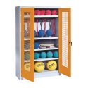 C+P Sports equipment cabinet Yellow orange (RAL 2000), Ergo-Lock recessed handle, Light grey (RAL 7035), Single closure, Yellow orange (RAL 2000), Light grey (RAL 7035), Single closure, Ergo-Lock recessed handle