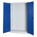 C+P Modul-Sportgeräteschrank mit Vollblech-Flügeltüren, HxBxT 195x120x50 cm Enzianblau (RAL 5010), Lichtgrau (RAL 7035), Einzelschließung, Ergo-Lock Muldengriff