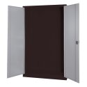 C+P Modul-Sportgeräteschrank mit Vollblech-Flügeltüren, HxBxT 195x120x50 cm Lichtgrau (RAL 7035), Anthrazit (RAL 7021), Einzelschließung, Ergo-Lock Muldengriff