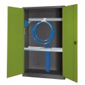C+P Modular sports equipment cabinet Viridian green (RDS 110 80 60), Anthracite (RAL 7021), Single closure, Ergo-Lock recessed handle
