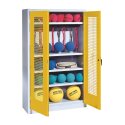 C+P Sports equipment cabinet Sunny Yellow (RDS 080 80 60), Light grey (RAL 7035), Single closure, Ergo-Lock recessed handle