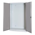Modul redskabsskab, HxBsT 195x120x50 cm, med helplade døre Lysegrå (RAL 7035), Lysegrå (RAL 7035), Fælleslåsning, Ergo-Lock forsænket håndtag