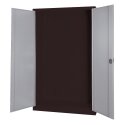 C+P Modul-Sportgeräteschrank mit Vollblech-Flügeltüren, HxBxT 195x120x50 cm Lichtgrau (RAL 7035), Anthrazit (RAL 7021), Gleichschließung, Ergo-Lock Muldengriff