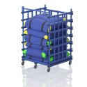 Transportwagen
 für aufblasbare Wasser-Trampoline Blau