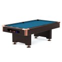 Automaten Hoffmann Billardbord "Club Pro III" dekor valnød 8 ft (Spillefelt 224x112 cm), Simonis 860, Turneringsblå