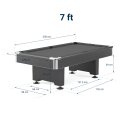 Automaten Hoffmann Billardbord "Club Pro III" 7 ft (Spillefelt 198x99 cm), EuroSpeed, Grøn
