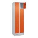 C+P Fächerschrank "Classic Plus", 5 Fächer übereinander, Abteilbreite 30 cm, mit Sockel 195x60x50 cm/ 10 Fächer, Reinorange (RAL 2004)